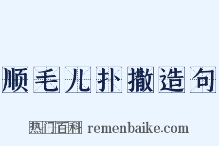 顺毛儿扑撒造句是什么意思的图片